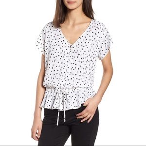 NWT Rails Bretton Heart Print Top